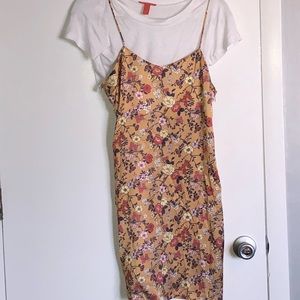 white crop with yellow dress